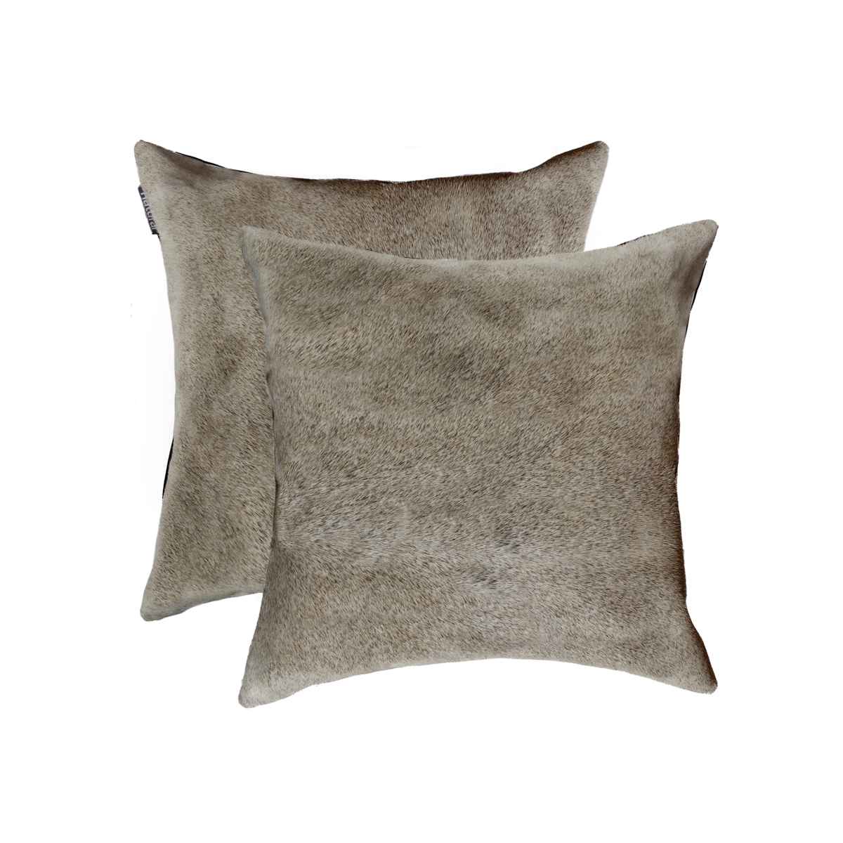 Home Decor 676685043313 Torino Cowhide Pillow, 2-Piece, Grey, 18"x18"