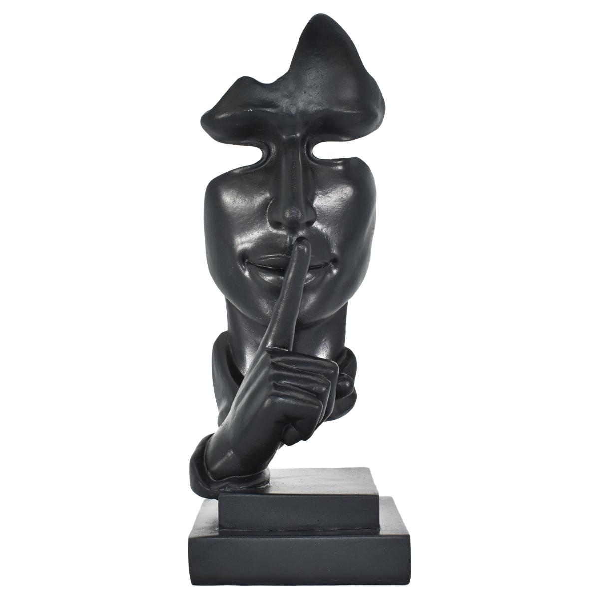 Adam & Friends Home Decor Silence Is Golden Sculpture 1-Piece Black