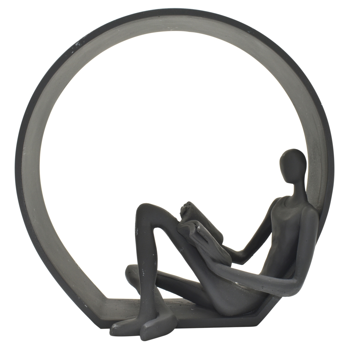 Adam & Friends Home Decor Encirlced Reader Sculpture 1-Piece Black