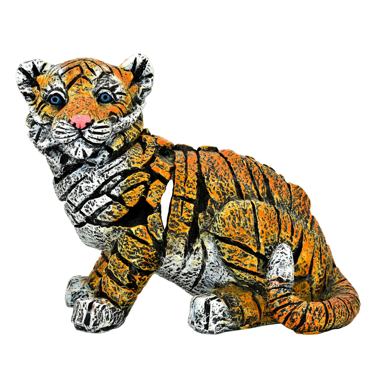 Tiger Wilderness Statue - Multicolor - 1-Piece - Durable Stone Resin
