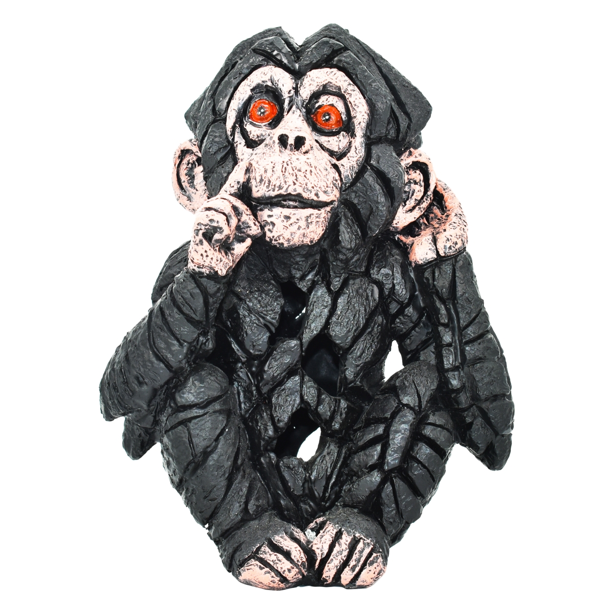 Thinking Chimp Stone Resin Sculpture - Multi-Color - 1-Piece - Unique Art Piece