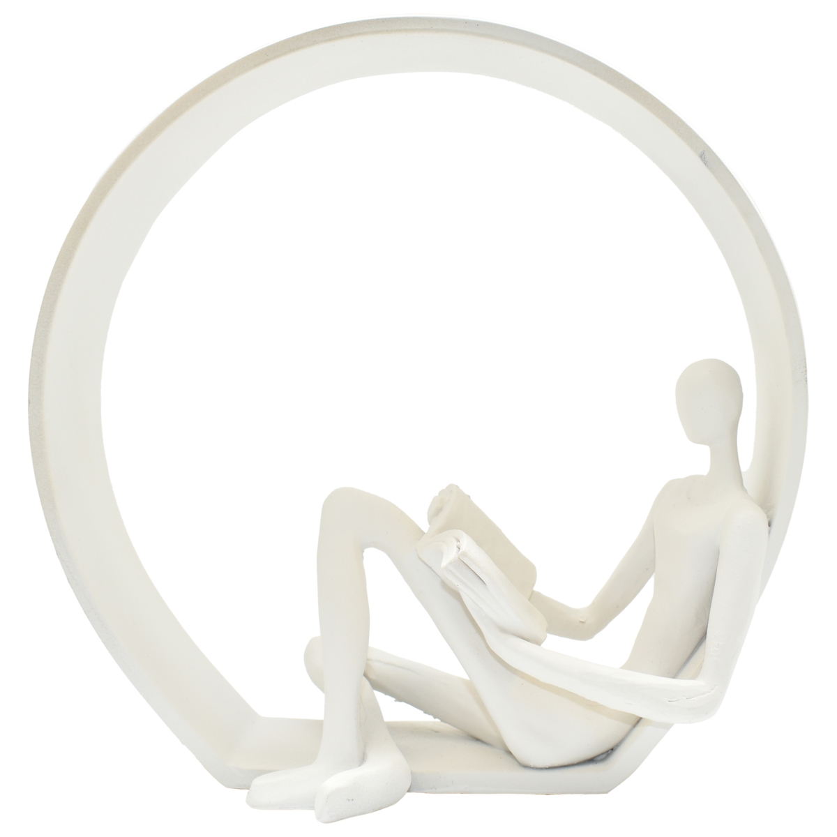 676685054548 Adam & Friends Home Decor Encirlced Reader Sculpture | 1-Piece | White