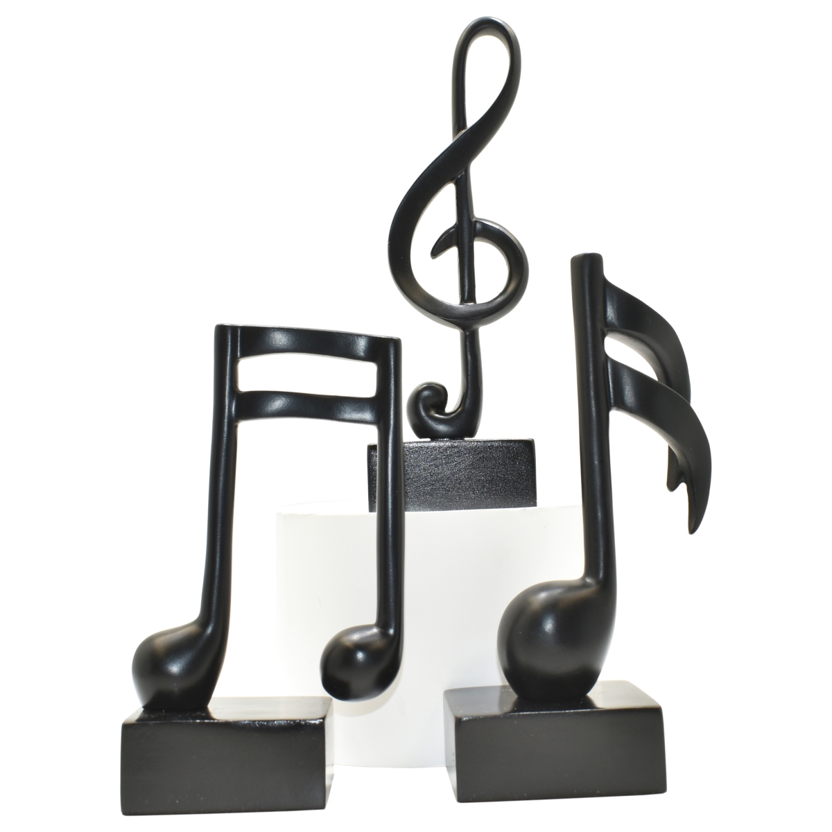 Adam & Friends Home Decor Muscial Notes - 16Th - Double 16Th & Treble Clef Sculpture 3-Piece Black