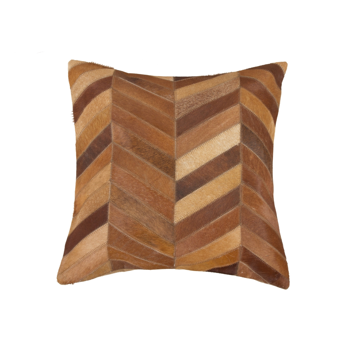 18 x 18 in. Torino Chevron Pillow - Tan