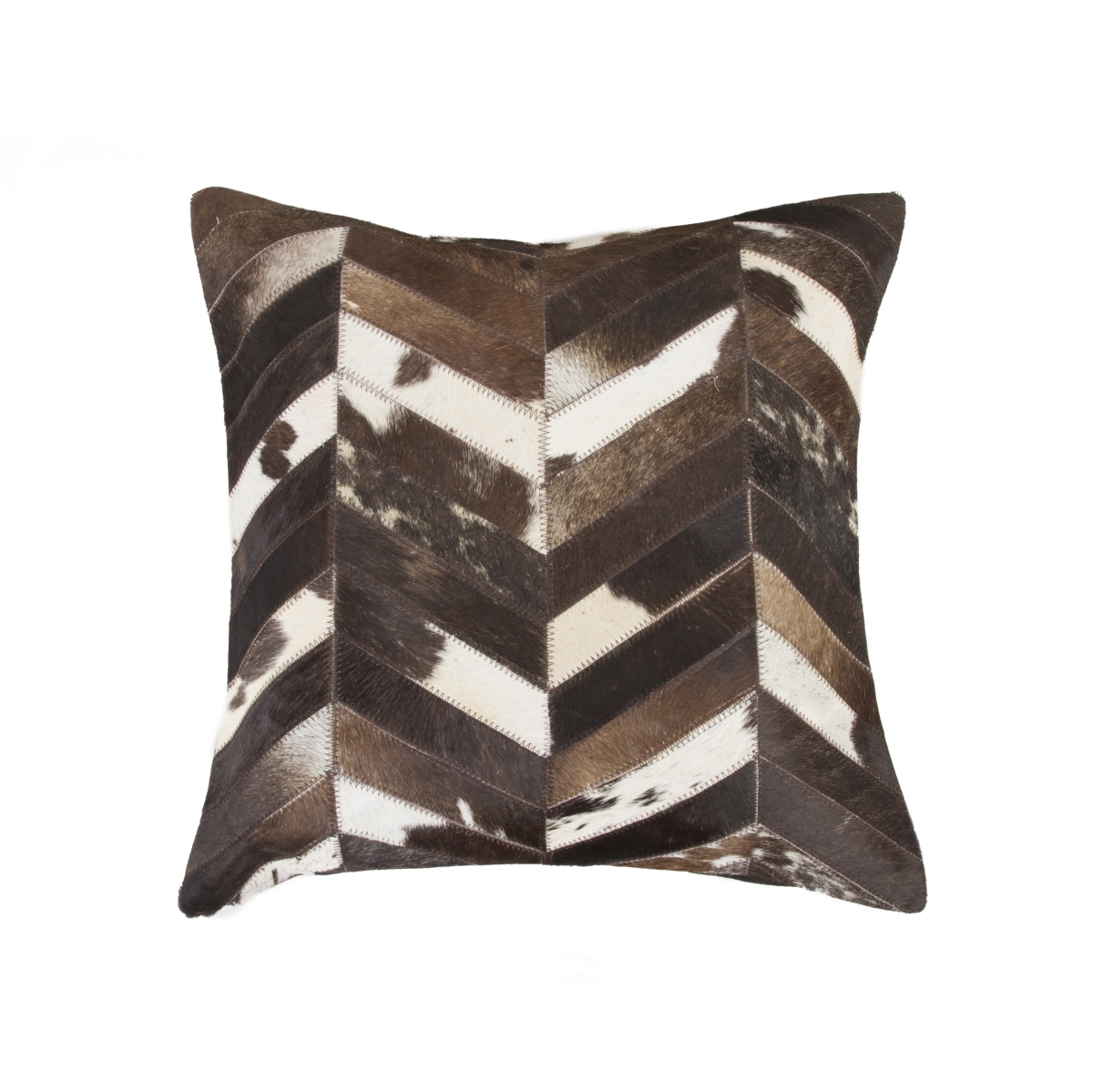 18 x 18 in. Torino Chevron Pillow - Chocolate &