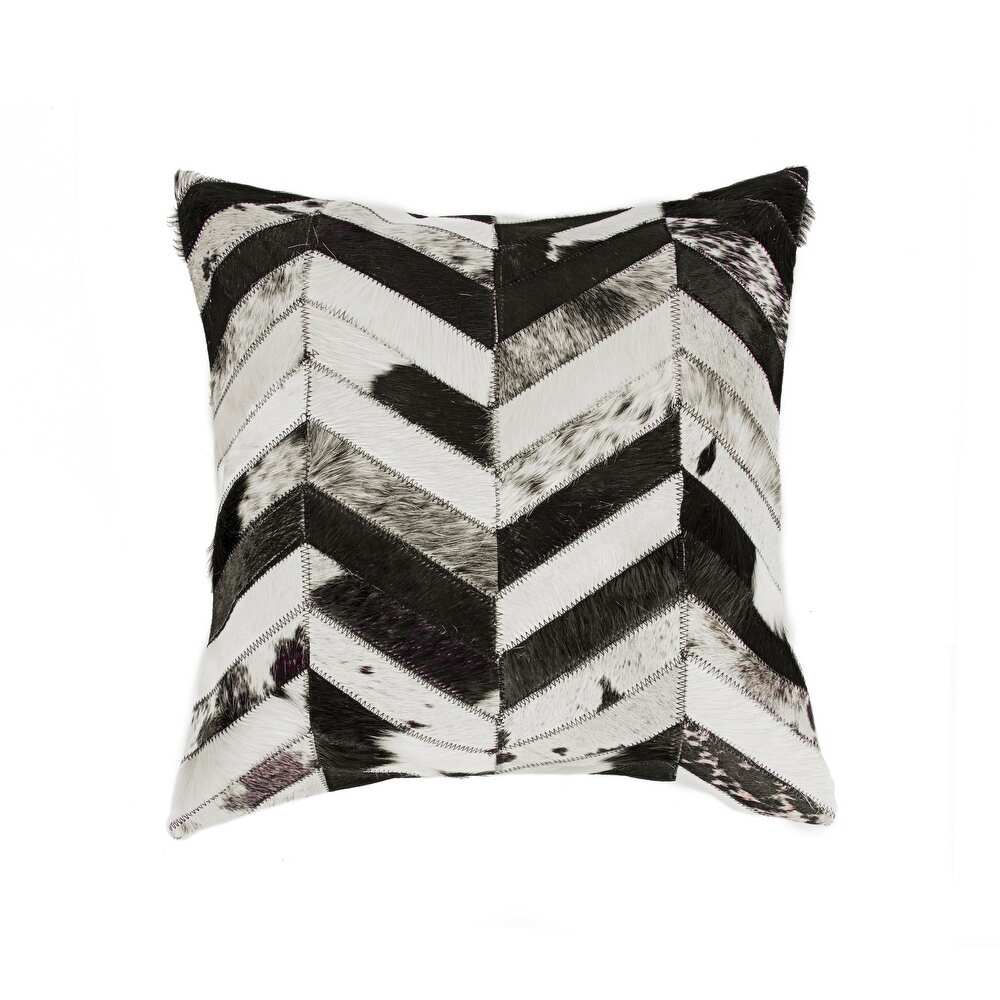 18 x 18 in. Torino Chevron Pillow - Black &