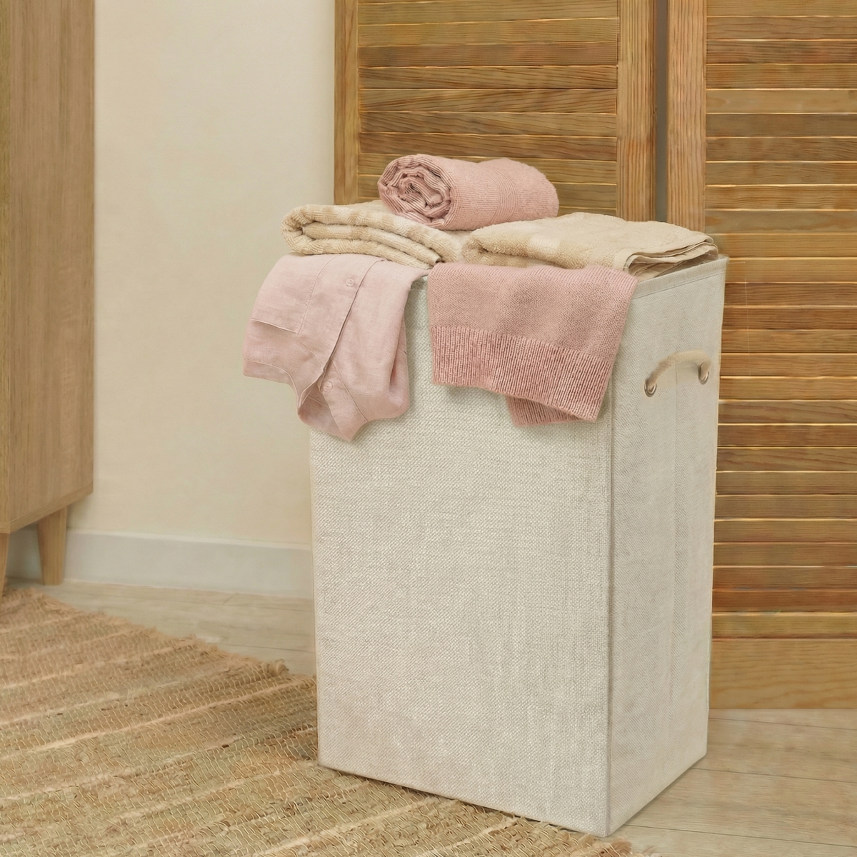 676685061935 2-Pack Foldable Laundry Bin 50L 16'x8.5'x22' | Linen