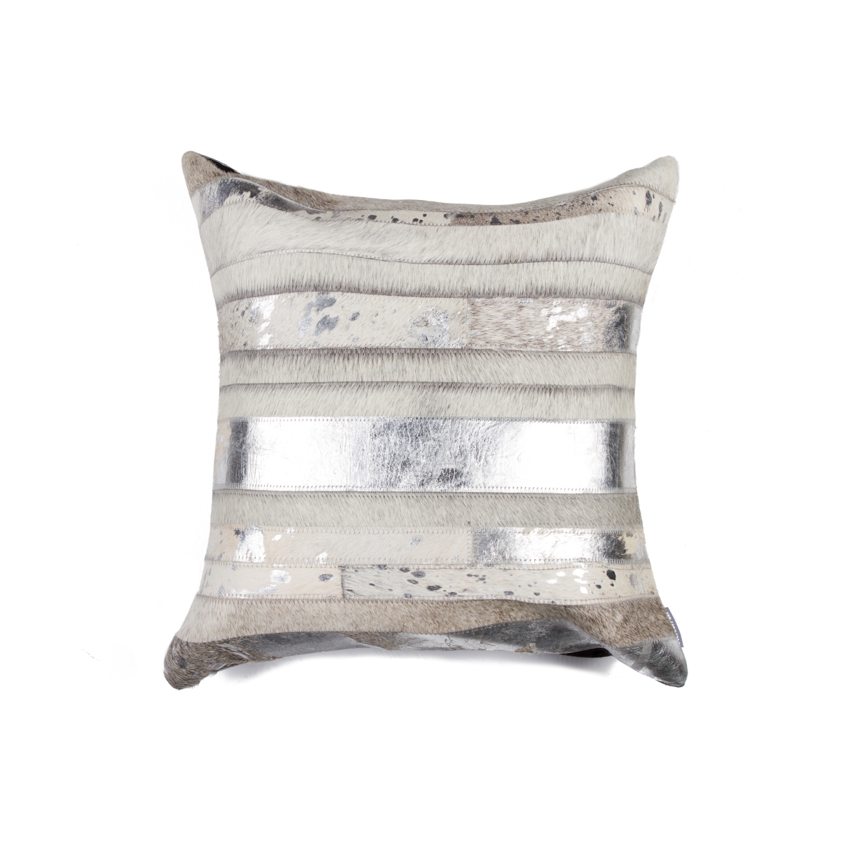 18 x 18 in. Torino Madrid Pillow - Grey & Silver