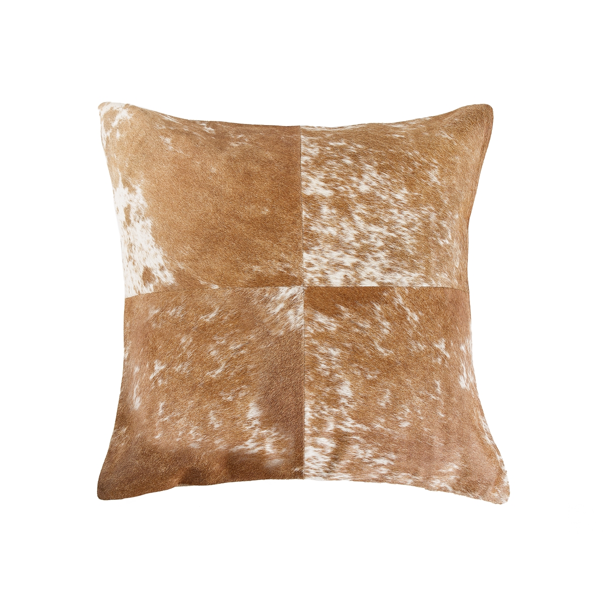 18 x 18 in. Torino Quattro Pillow - Salt & Pepper Brown & White