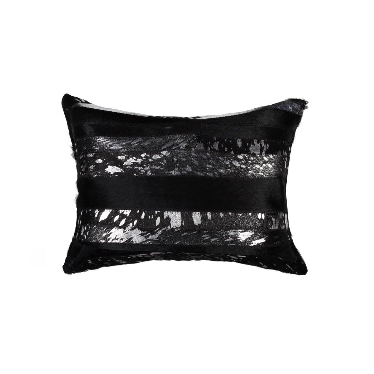 676685046000 12 x 20 in. Torino Madrid Pillow - Black & Silver
