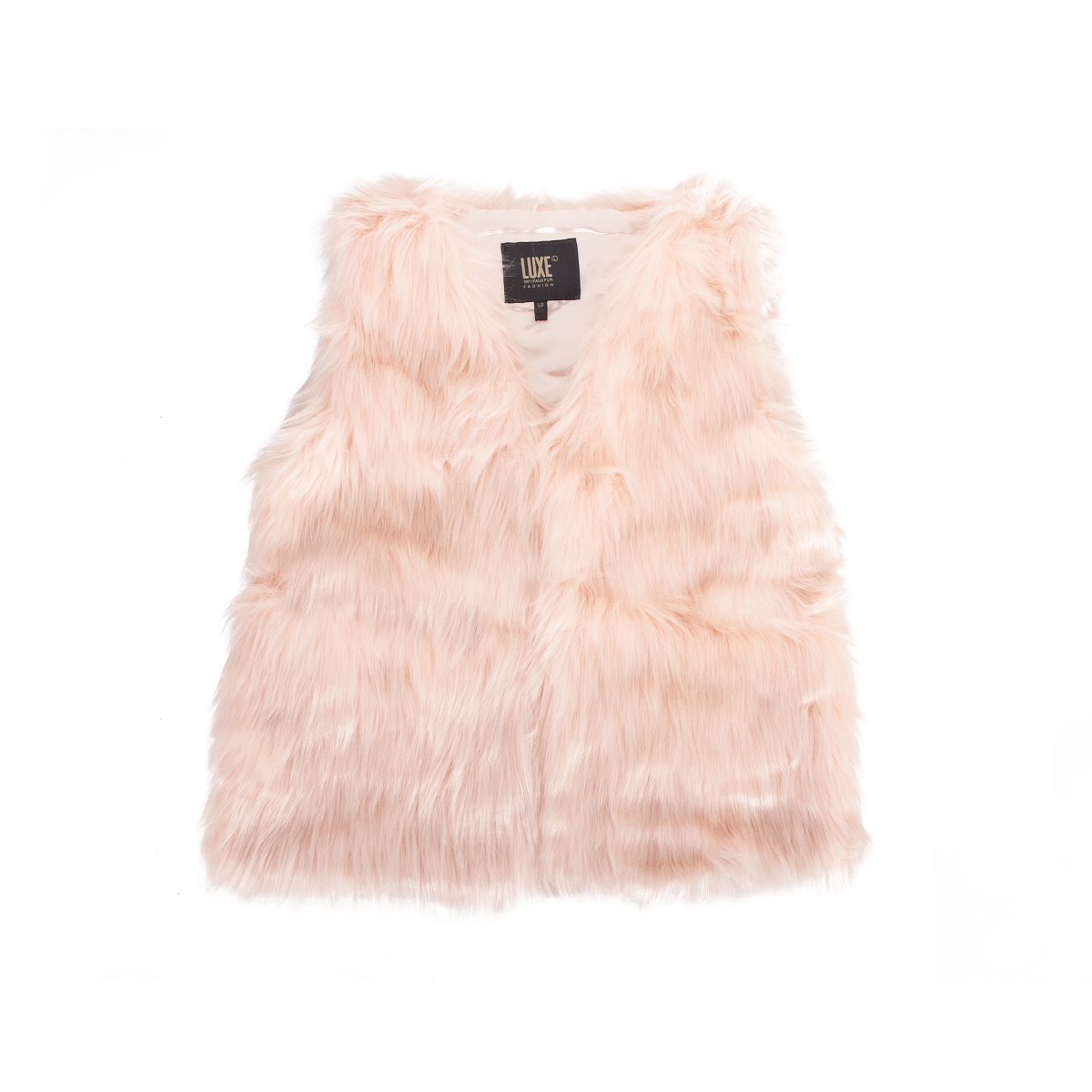 Faux Fur Vest - Pink - Large