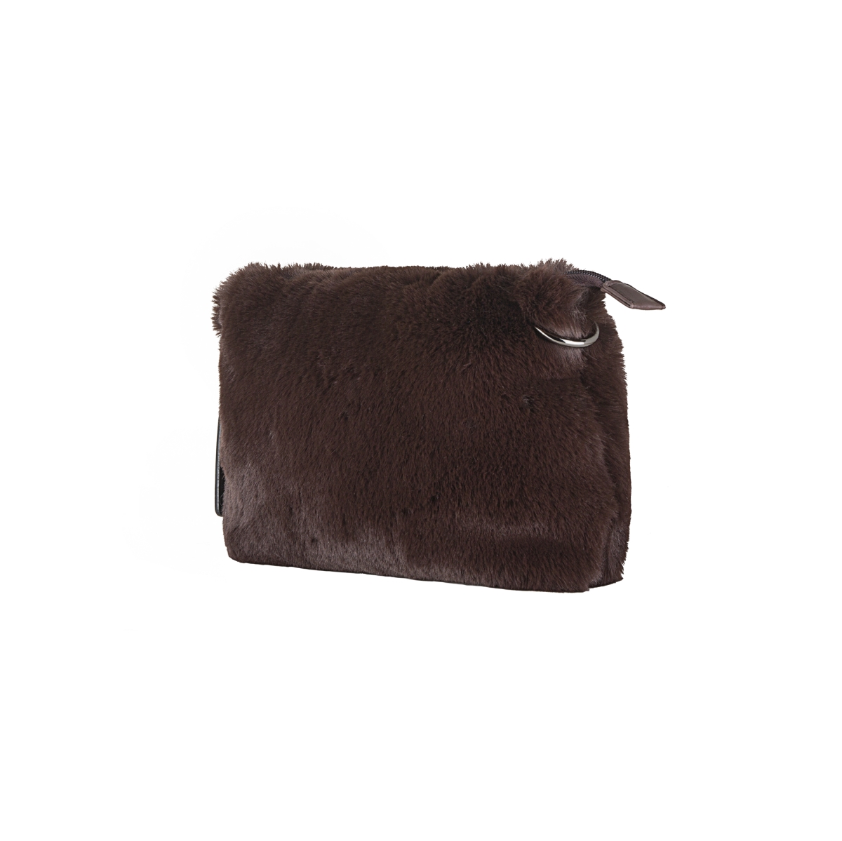 Faux Fur Purse - Chocolate Brown