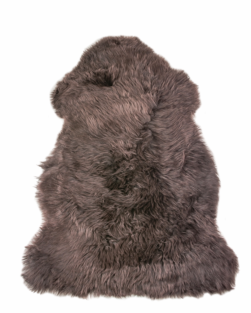 Home Decor Milan Sheepskin Single Rug | 1-Piece | Chocolate | 2'x3'