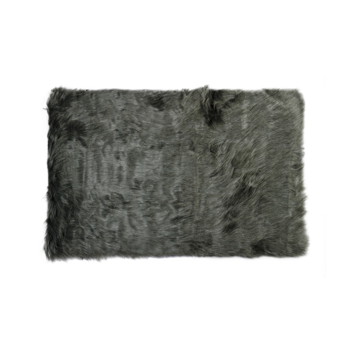 Home Decor Hudson Faux Sheepskin Rectangular Rug | 1-Piece | Grey | 5'x8'