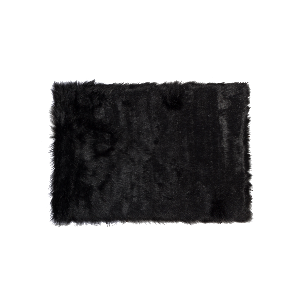 Home Decor Hudson Faux Sheepskin Rectangular Rug | 1-Piece | Black | 5'x8'