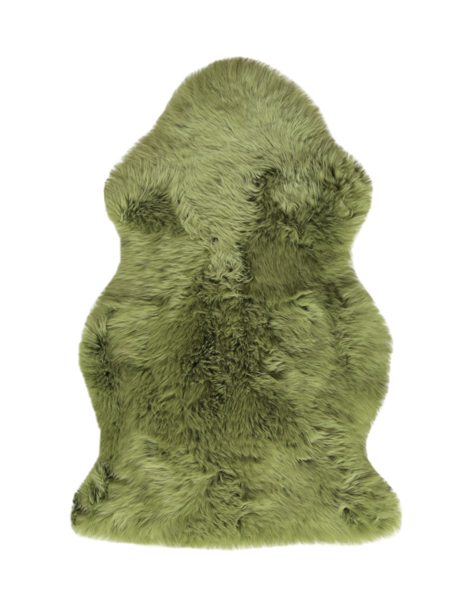 Home Decor Milan Sheepskin Single Rug | 1-Piece | Lime | 2'x3'
