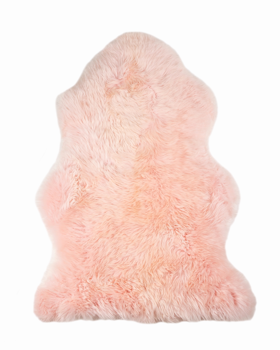 Home Decor Milan Sheepskin Single Rug | 1-Piece | Rose | 2'x3'