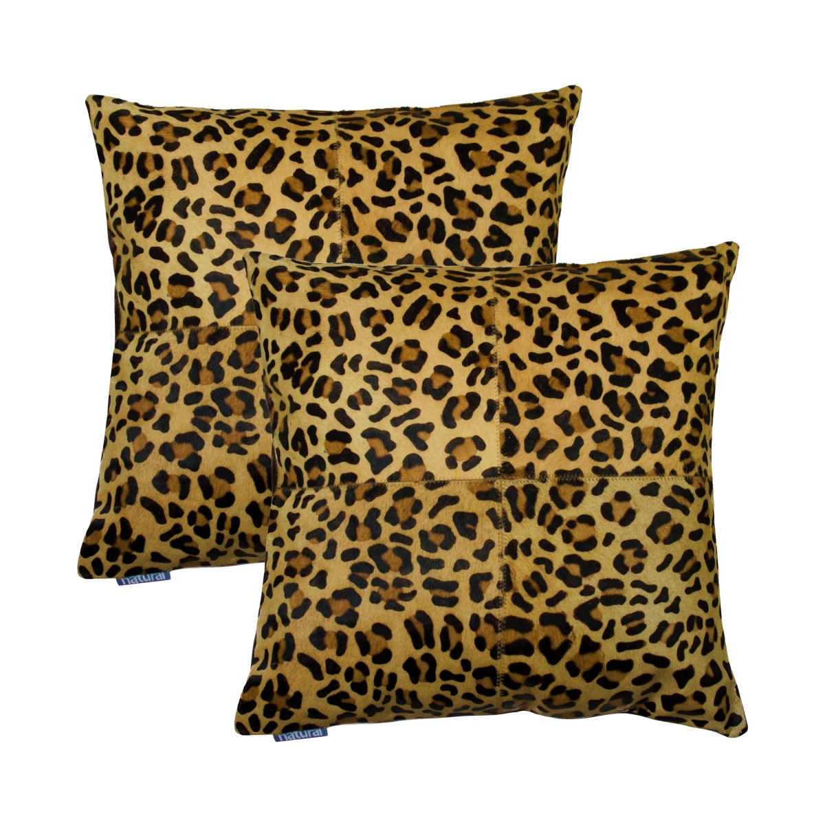 676685049544 Home Decor Torino Cowhide Pillow | 2-Piece | Leopard | 18'x18'