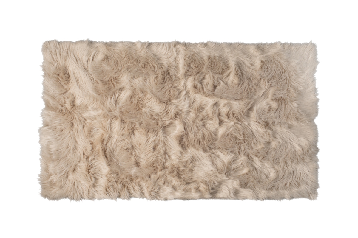 Home Decor Hudson Faux Sheepskin Trio Rug | 1-Piece | Taupe | 3'x5'