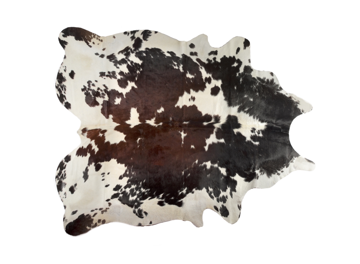 Home Decor Kobe Cowhide Rug | 1-Piece | Tri-color dark | 6'x7'