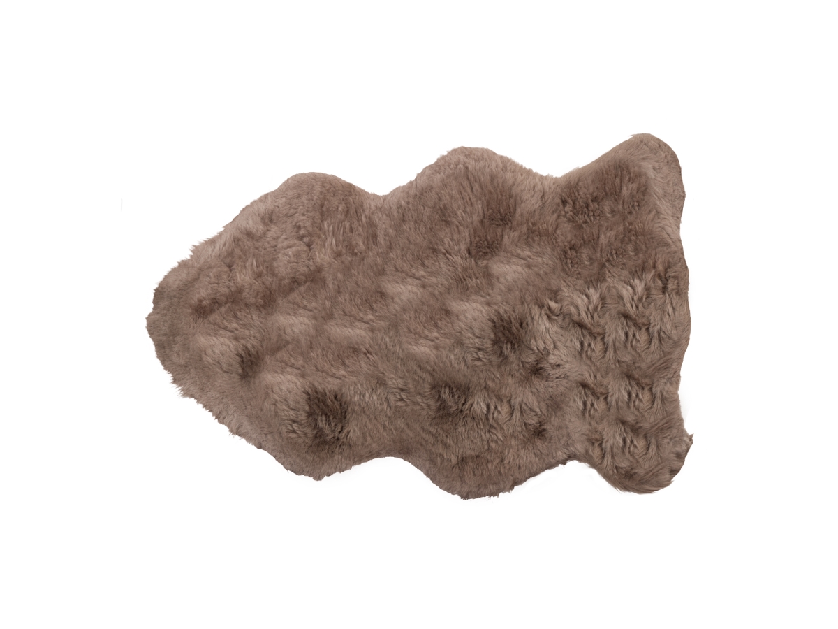 Home Decor Icelandic Sheepskin Single Long-Haired Rug | 1-Piece | Taupe | 2'x3'