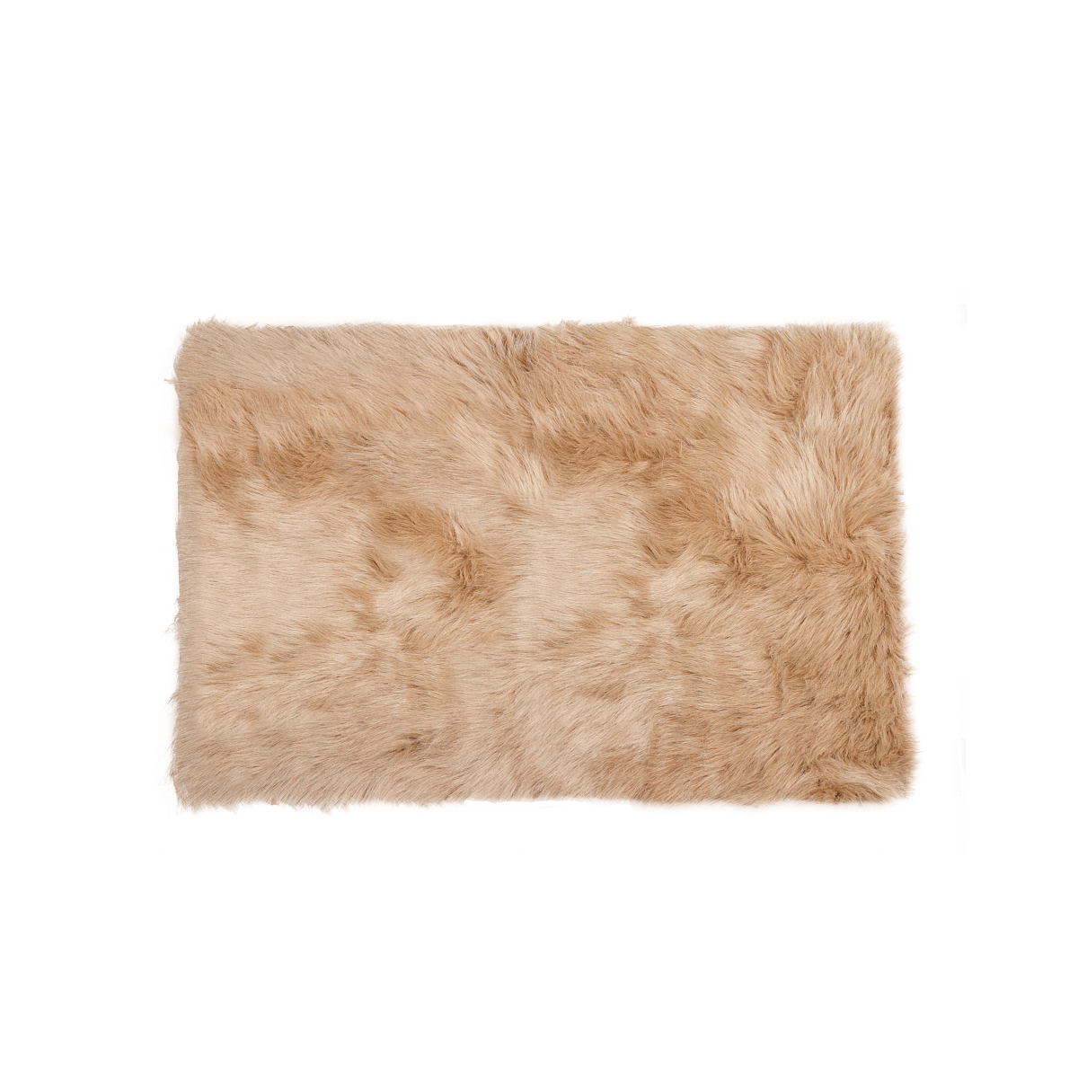 Home Decor Hudson Faux Sheepskin Rectangular Rug | 1-Piece | Tan | 5'x8'