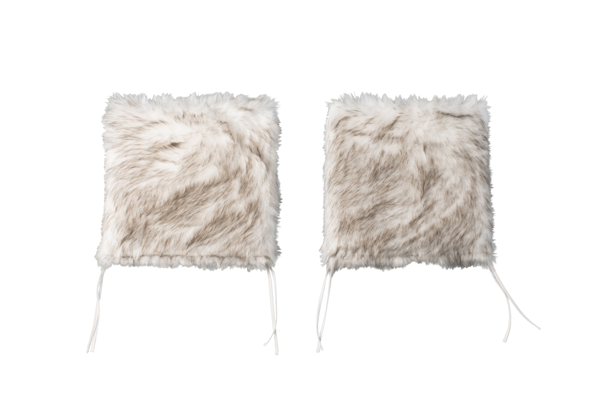 676685053312 Home Decor Laredo Faux Sheepskin Chair Pad | 2-Piece | Gradient chocolate | 17'x17'