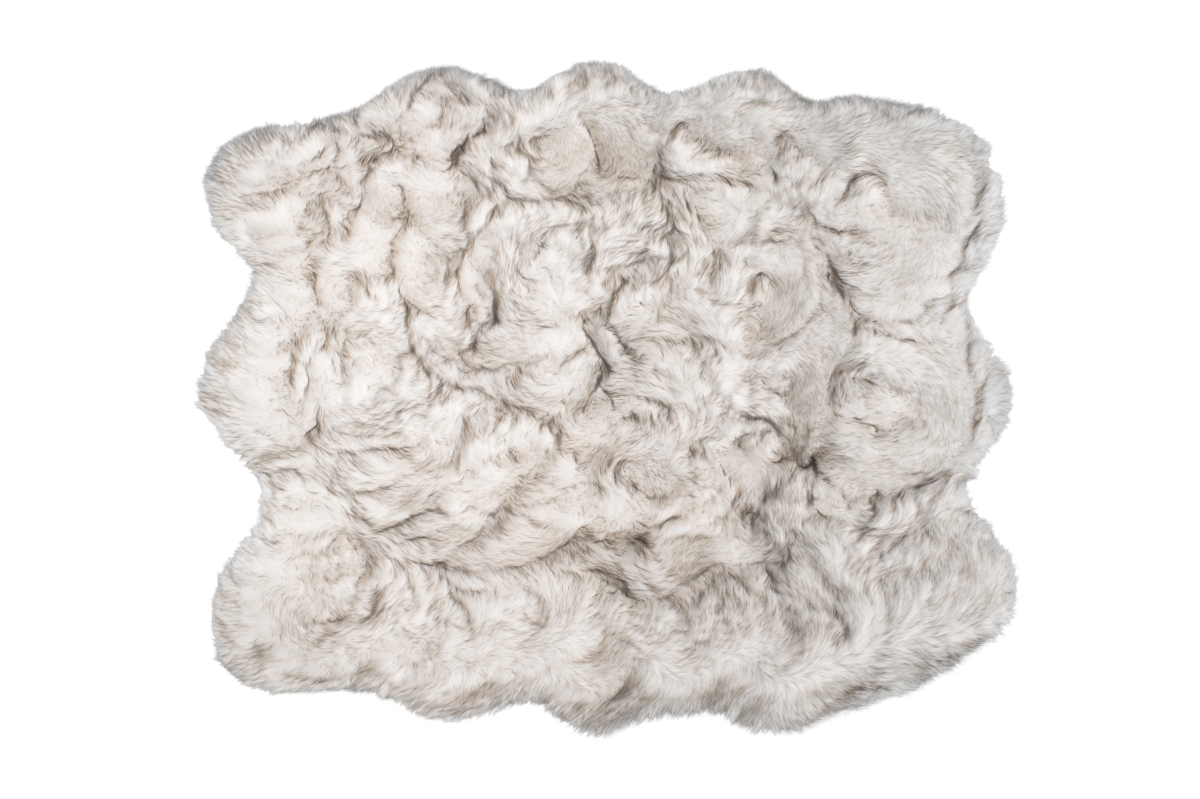 Home Decor Gordon Faux Sheepskin Sexto Rug | 1-Piece | Gradient chocolate | 5'x6'