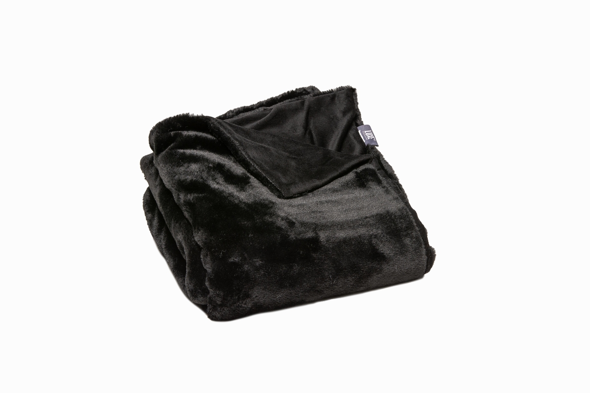 Home Decor Classic Faux Fur Throw | 1-Piece | Black | 50'x60'