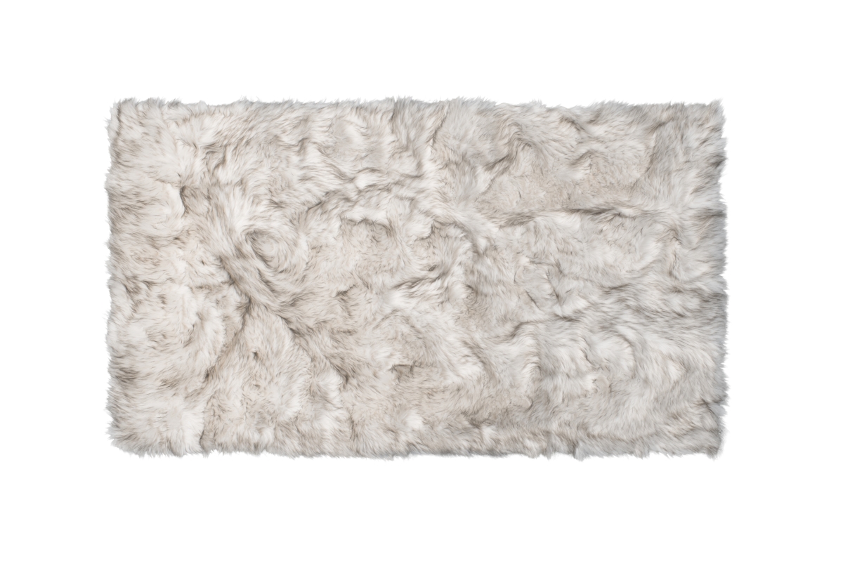 Home Decor Hudson Faux Sheepskin Trio Rug | 1-Piece | Gradient chocolate | 3'x5'