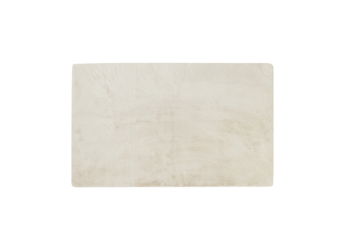 Home Decor Classic Faux Rabbit Rectangular Rug | 1-Piece | Ivory | 3'x5'