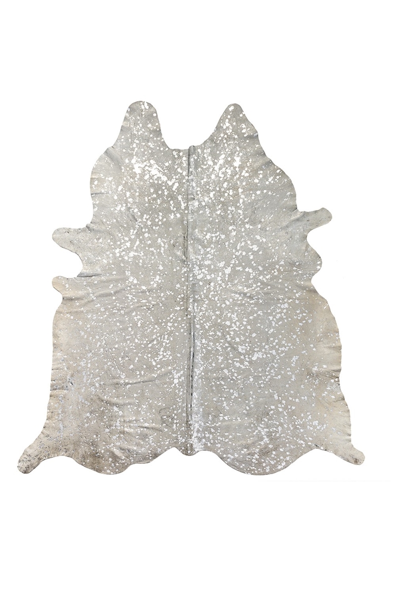 Home Decor Scotland Cowhide Rug | 1-Piece |  & silver | 5'x7'