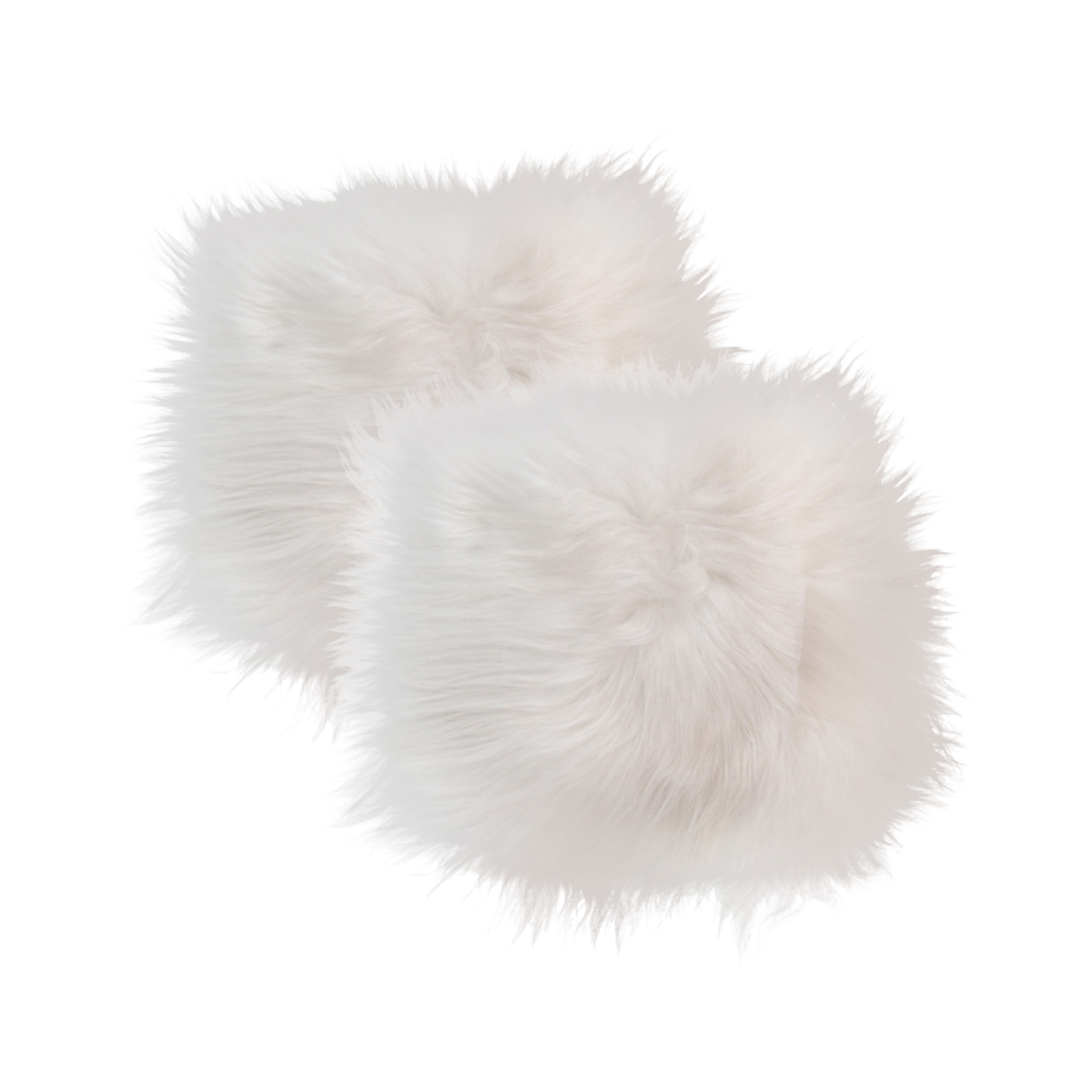 Home Decor Icelandic Sheepskin Chair Pad | 2-Piece | White | 15'x15'