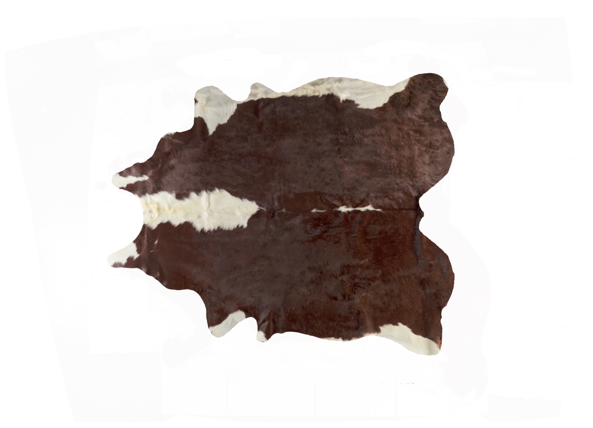 Home Decor Kobe Cowhide Rug | 1-Piece | Hereford brown/white | 5'x7'