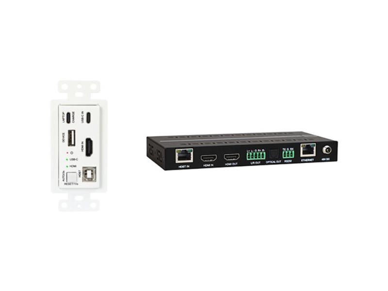 ALF-TRUK100-RS 2x1 HDMI with USB-B Host - USB-C Auto & USB A Device Port Switching Wall Plate Kit