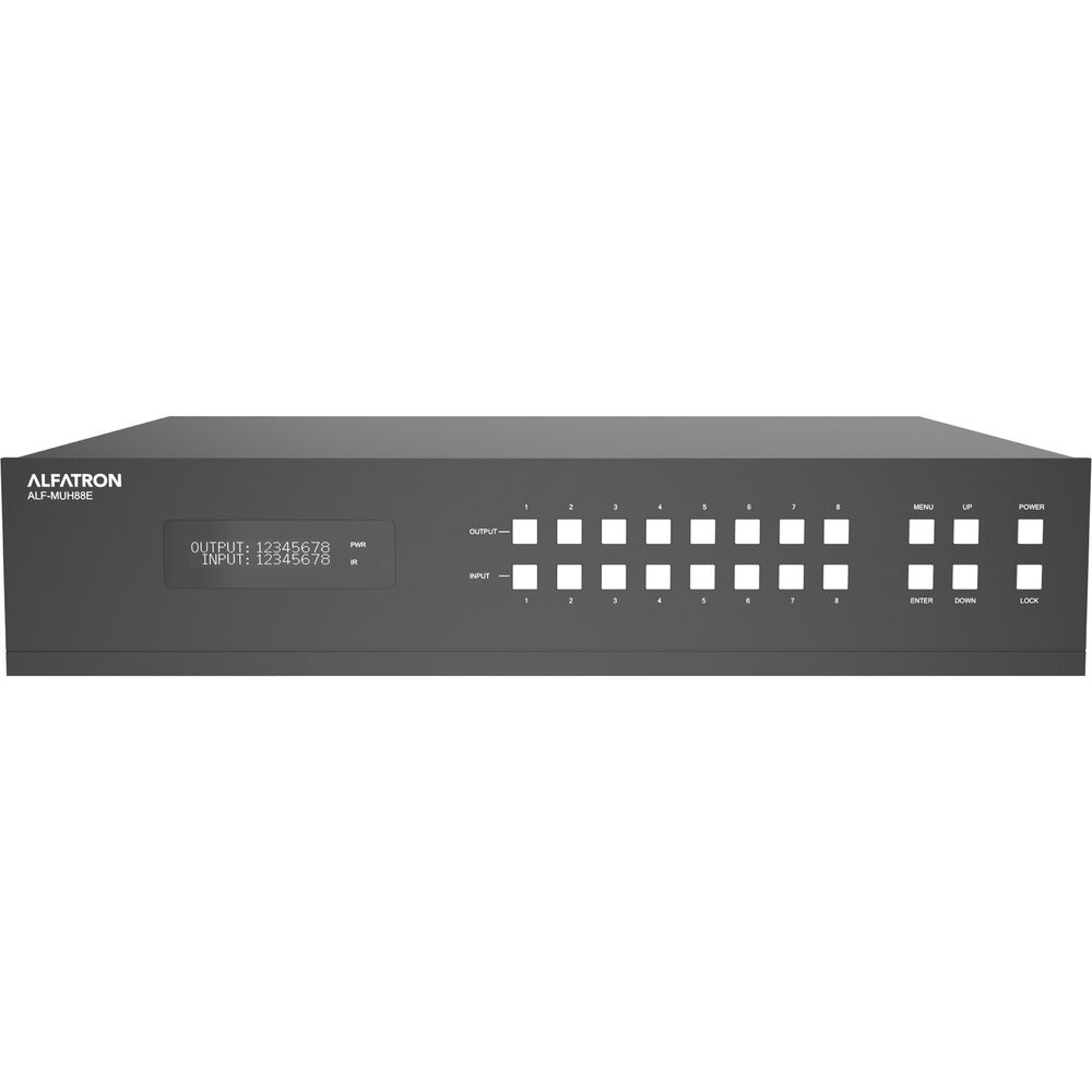 ALF-MUH88E GEN2 18GB 8x8 HDMI Over HD BaseT Matrix Switcher with 8 HDMI Inputs & 8 HD BaseT Outputs