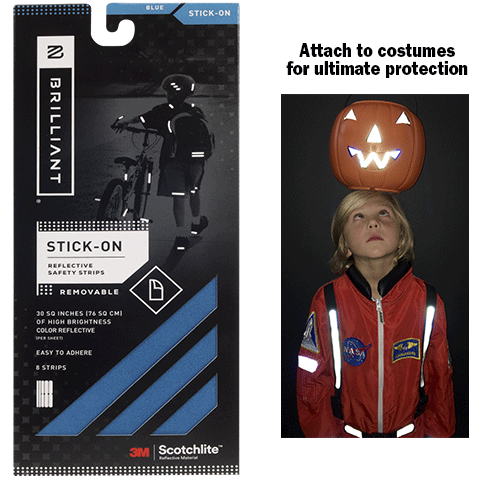Spacio Innovations Brilliant Reflective Strips Stick-On Blue (8 Strips)
