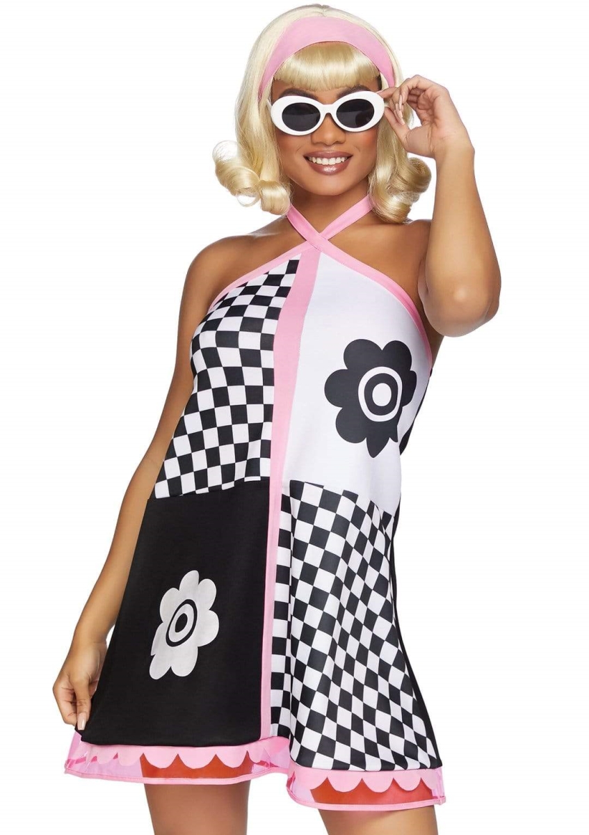Picture of Leg Avenue 86838 10125 Swinging 60s Sweetie Costume&#44; Multi Color - Extra Small