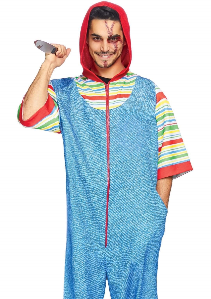 86842 10106 Mens Creepy Killer Costume, Multi Color - Medium & Large