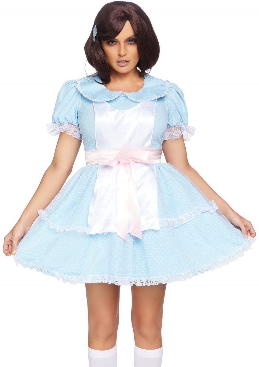 Picture of Leg Avenue 86866 05901 Creepy Sibling Costume&#44; Blue & White - Small