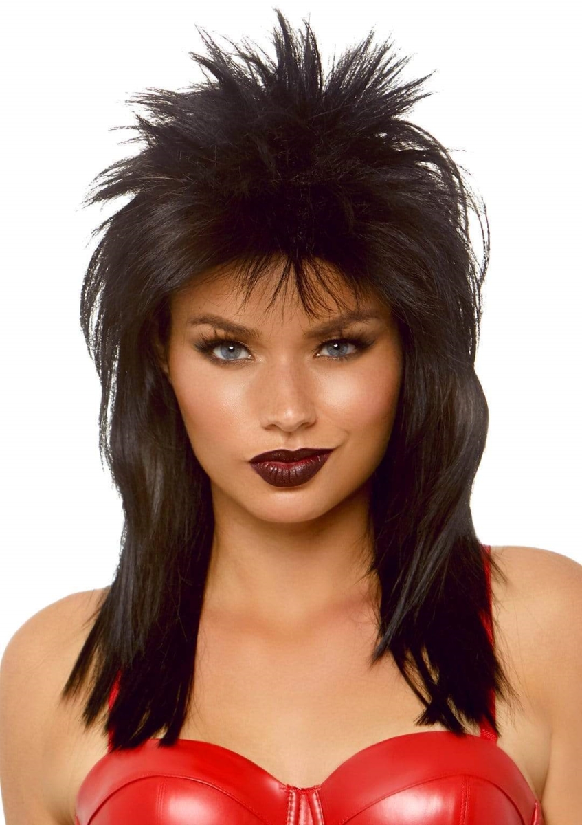 A2862 00122 Unisex Rockstar Wig, Black - One Size