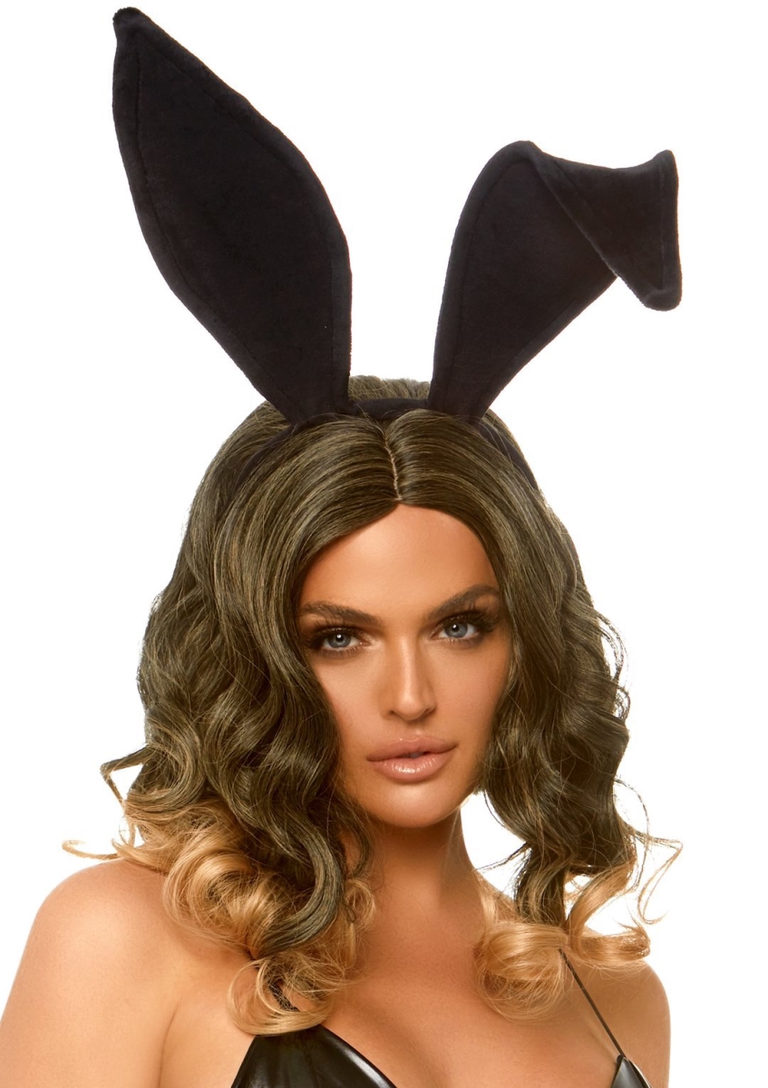 Picture of Legavenue A2868 00122 Velvet Bunny Ear Headband, Black - One Size