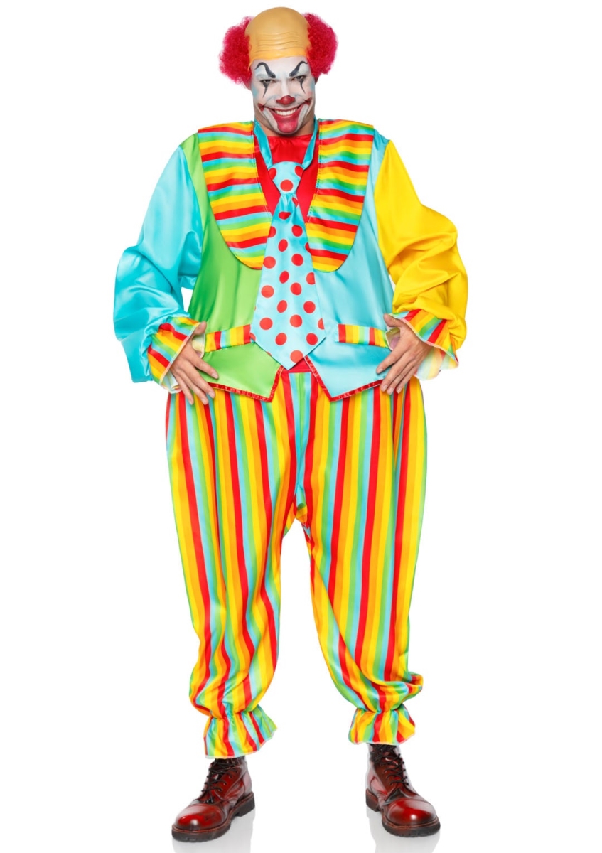 Picture of LegAvenue 86941 10122 Mens Circus Clown Costume Set, Multi Color - One Size