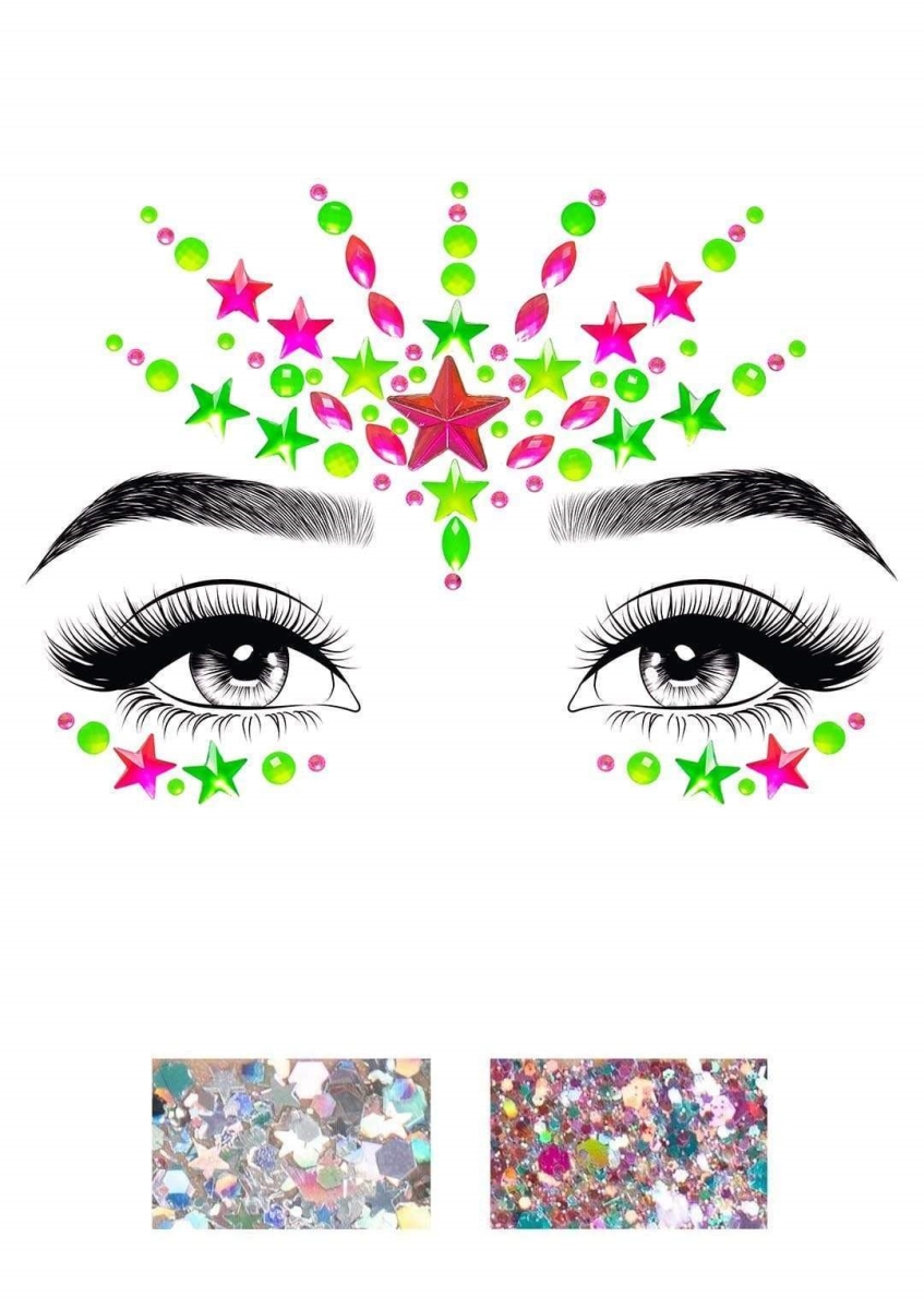 Picture of LegAvenue EYE026 10122 Vibe Jewels Sticker, Multi Color - One Size
