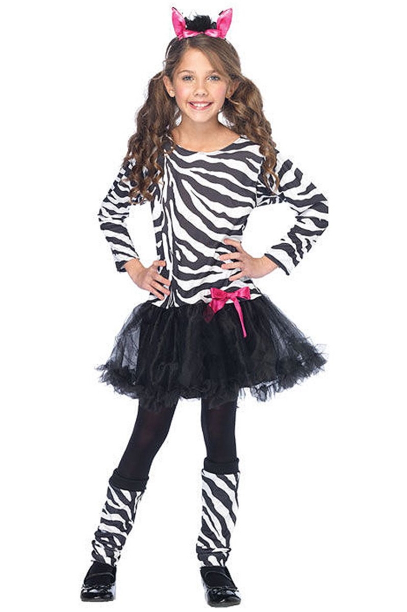 PC48139 00725 Womens Little Zebra Petticoat Dress, Black & White - Extra Small - 3 Piece