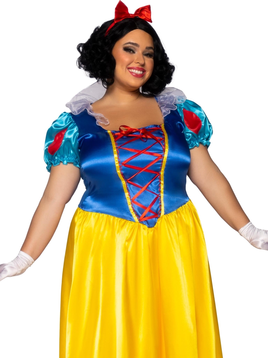 Picture of Leg Avenue 85407X 10108 Womens Classic Costume Long Dress&#44; Snow White & Multi Color - 1X-2X - 2 Piece