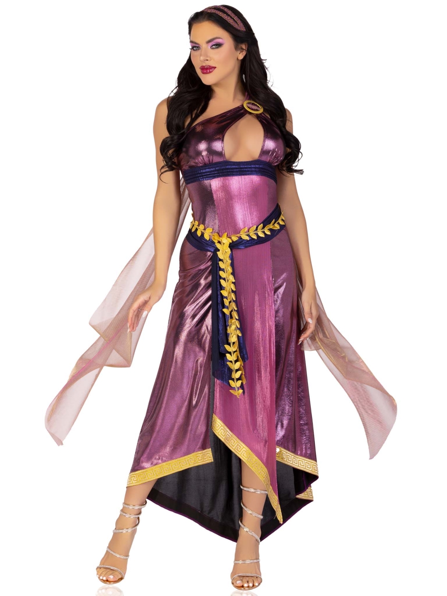 87173 10102 Womens Amethyst Goddess Costume, Multi Color - Medium - 3 Piece
