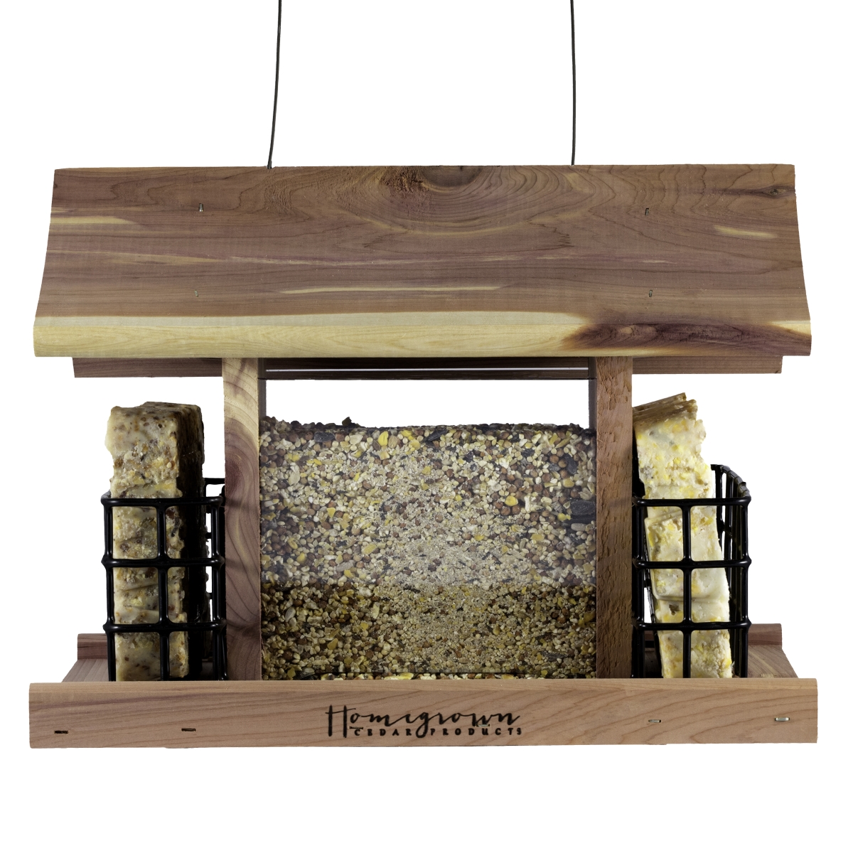 Picture of Homegrown Cedar Products CBF-03017 Hopper with Suet Feeder