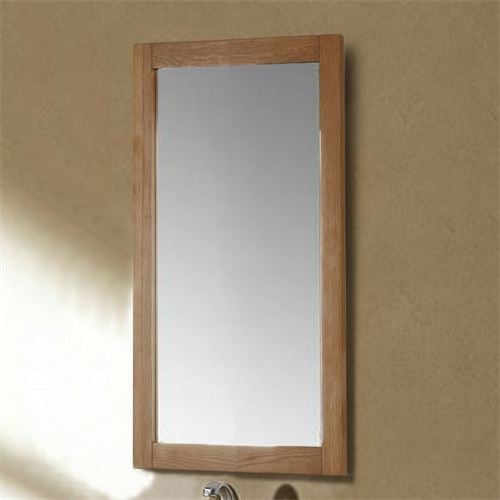 23 in. Rectangular Mirror in Weathered Oak