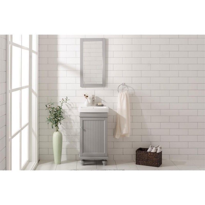 18 in. Sink Vanity, Gray